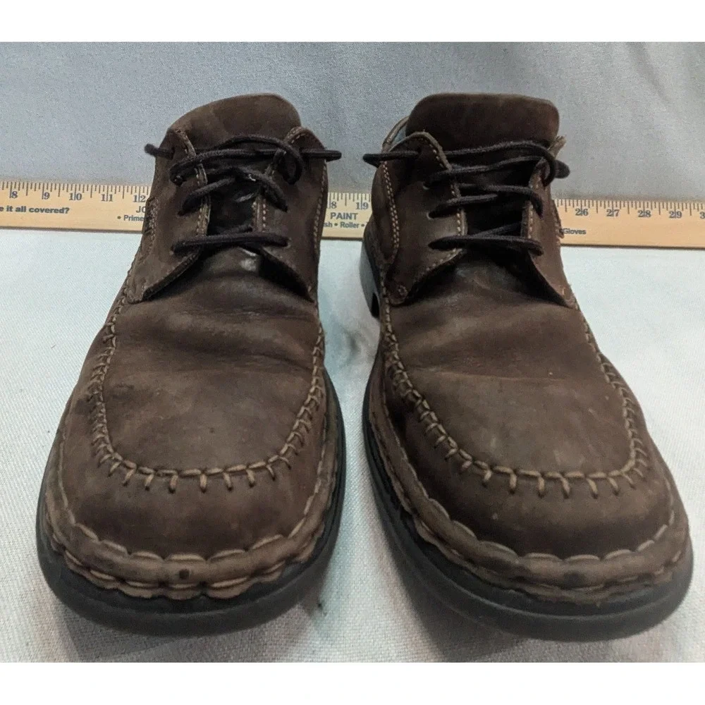 Josef Seibel Moc Toe Derby Men 44 Brown Good Leather Casual Comfort Shoes